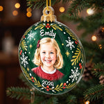 Custom Photo Name Christmas Gifts for Families - Personalized Acrylic Ornament