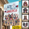God Bless Our America - 4th Of July Decoration - Personalized Dog Flag
