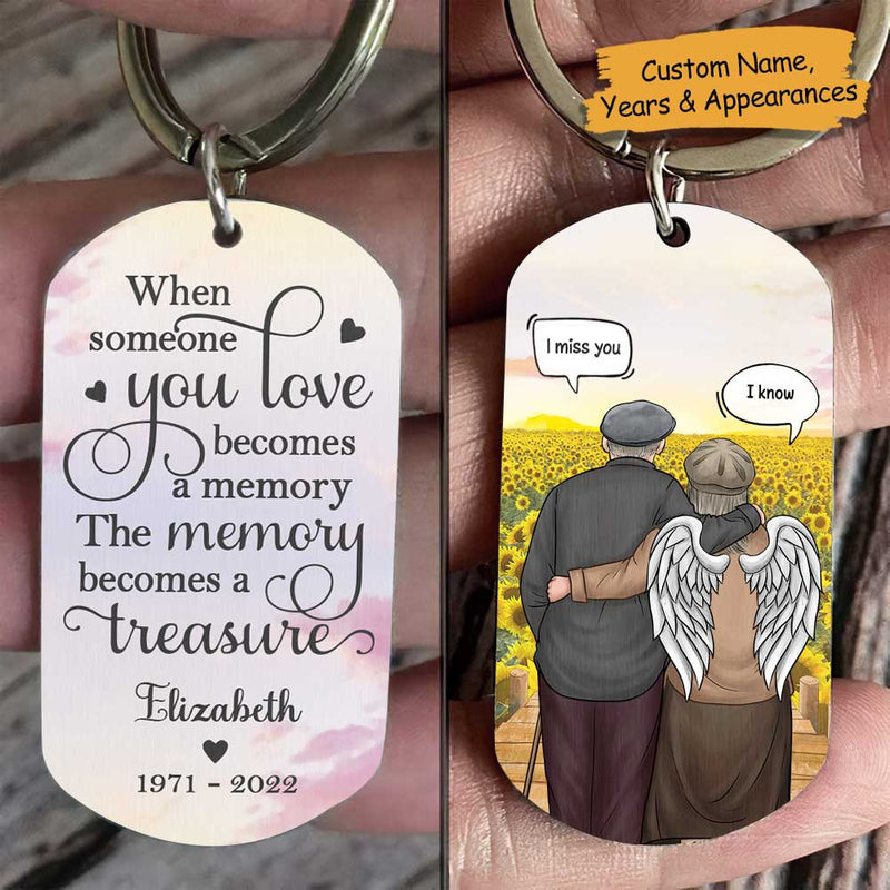 When Someone You Love Becomes A Memory, The Memory Becomes A Treasure - Personalized Keychain