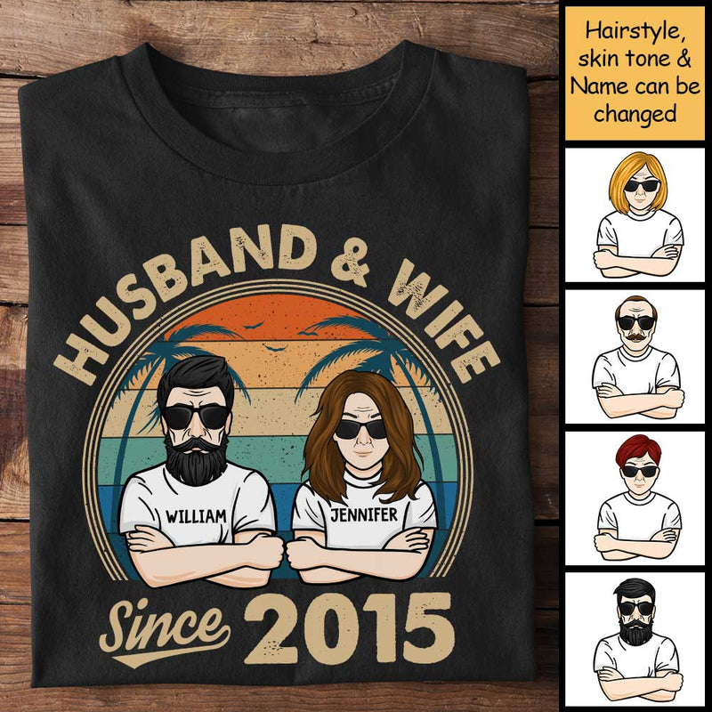 Husband & Wife Since - Personalized Unisex T-Shirt