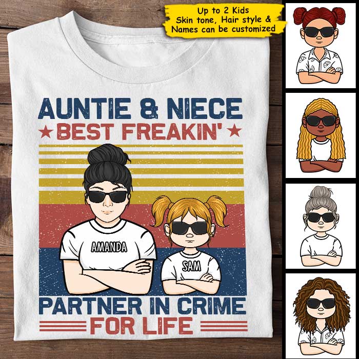Auntie & Niece - Personalized Unisex T-Shirt