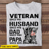 Veteran Dad Since - Gift For 4th Of July - Personalized Unisex T-Shirt