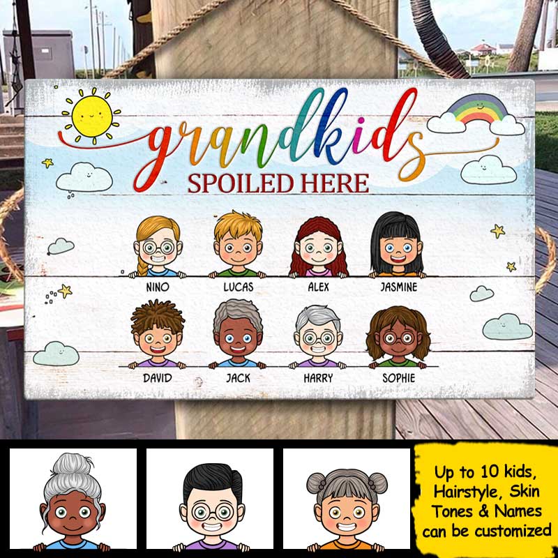 Grandkids Spoiled - Personalized Rectangle Sign