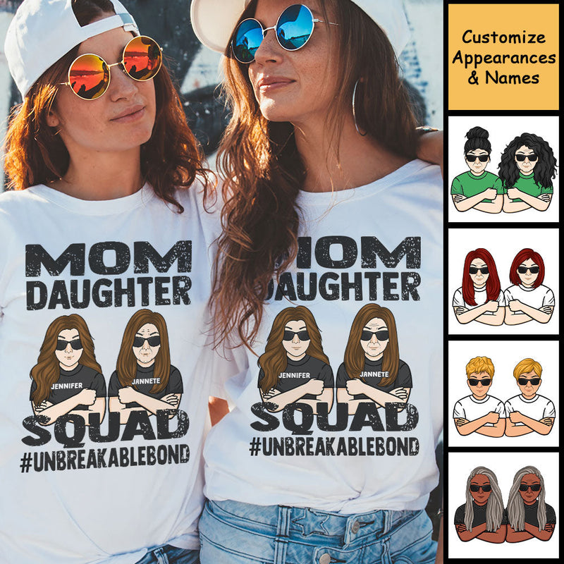 Mom Daughter Squad - Gift For Mom, Personalized Unisex T-shirt