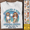 Husband And Wife Drinking Buddies For Life - Personalized Unisex T-shirt, Hoodie, Sweatshirt - Gift For Couple, Husband Wife, Anniversary, Engagement, Wedding, Marriage Gift