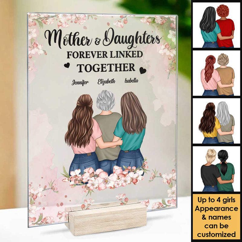 The Love Between Mother And Daughter Is Forever Linked Together - Gift For Mom - Personalized Acrylic Plaque