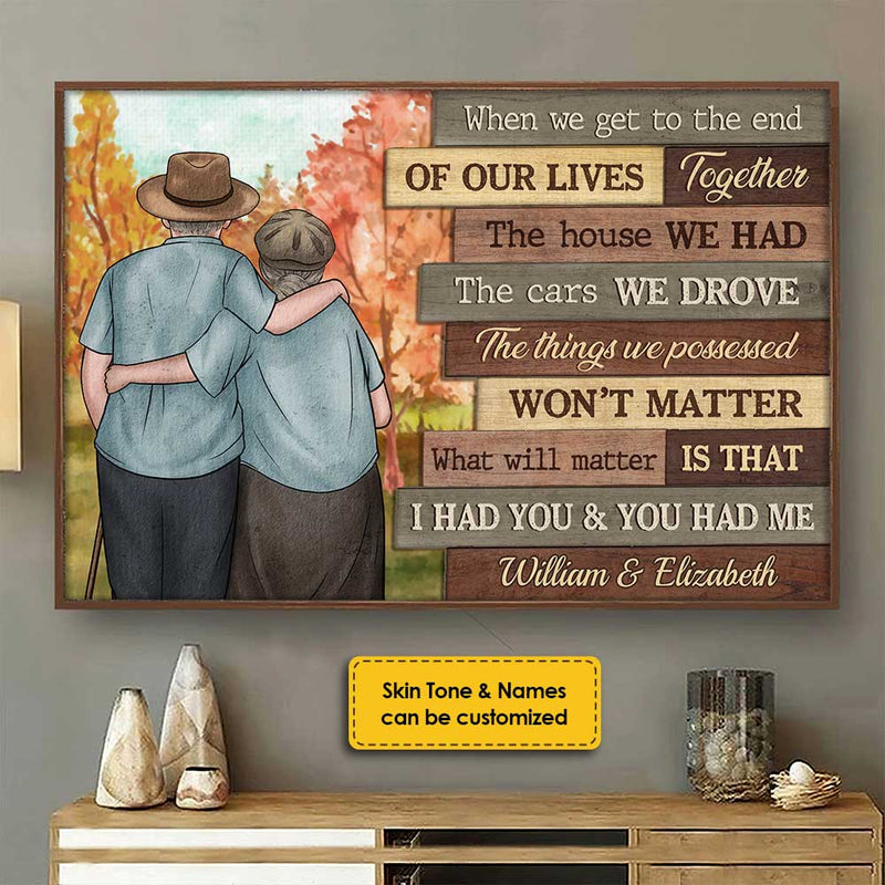 Our Cheerful Journey Will Matter - Personalized Horizontal Poster - Gift For Couples, Husband Wife
