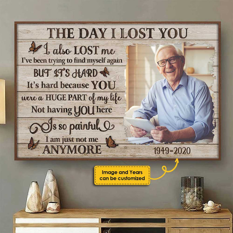 The Day I Lost You - Upload Image, Personalized Horizontal Poster