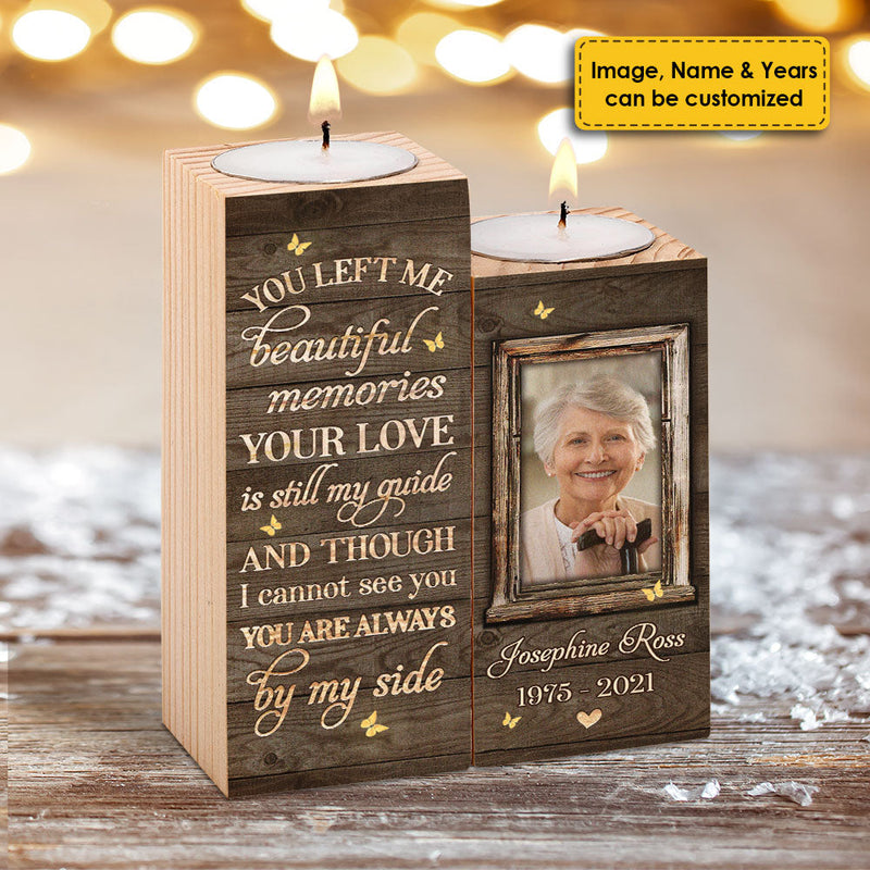You're Always By My Side - Upload Image, Personalized Candle Holder