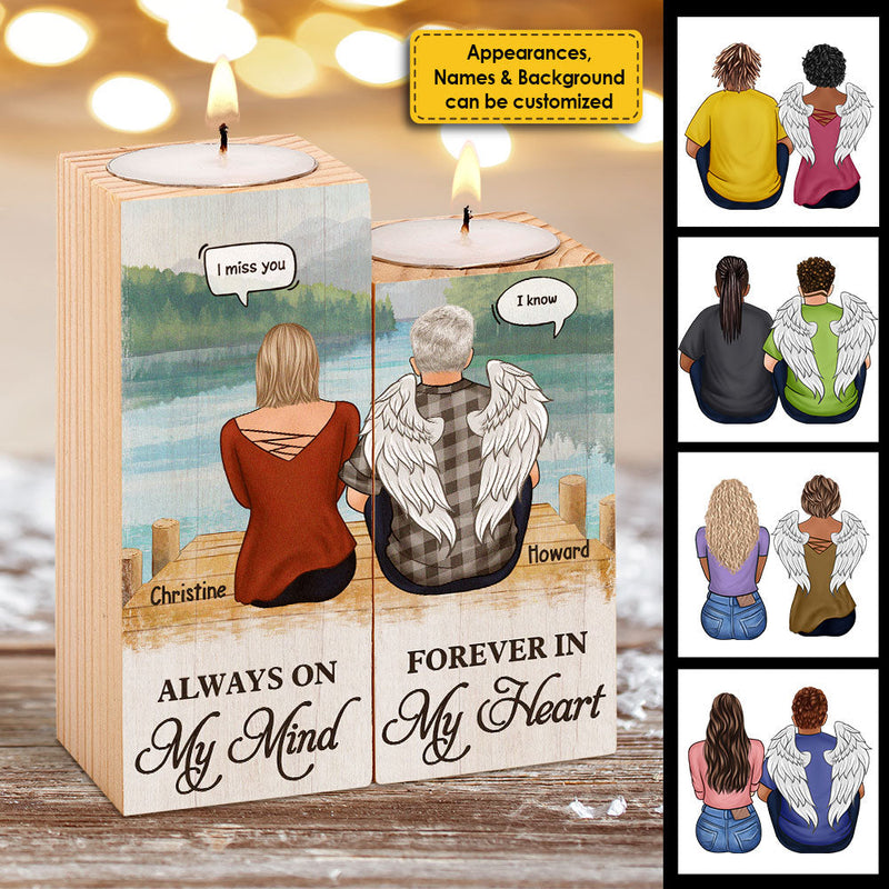 Always On My Mind, Forever In My Heart - Personalized Candle Holder