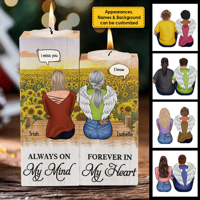 Always On My Mind, Forever In My Heart - Personalized Candle Holder