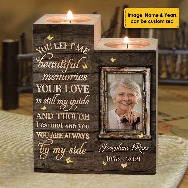 You're Always By My Side - Upload Image, Personalized Candle Holder