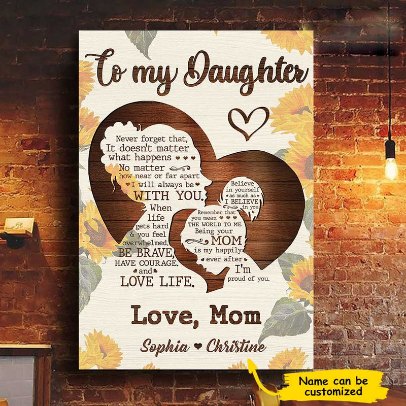 I Will Always Be With You - Personalized Vertical Canvas