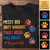 Sticky Kisses Full Heart - Dog Mom Life - Personalized Unisex T-Shirt