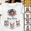 American Dog Mom Sunflower - Gifts For 4th Of July - Personalized Unisex T-Shirt