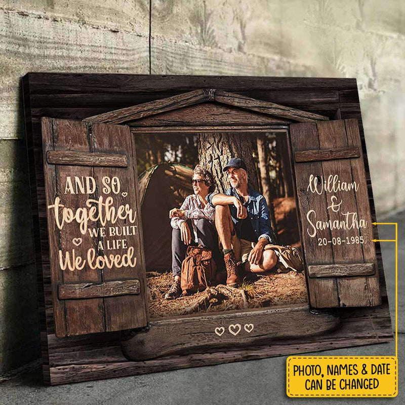 And So Together - Upload Image, Personalized Horizontal Canvas