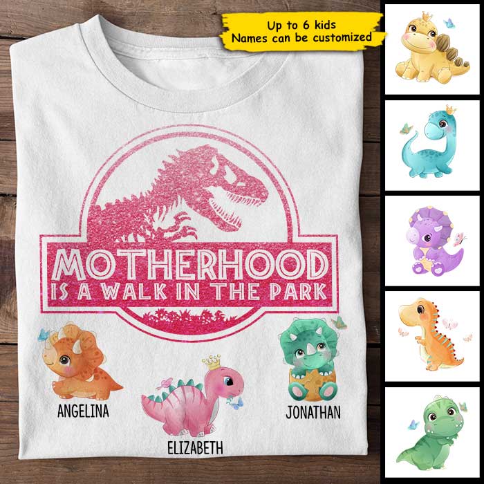 Motherhood Is A Walk In The Park - Personalized T-Shirt