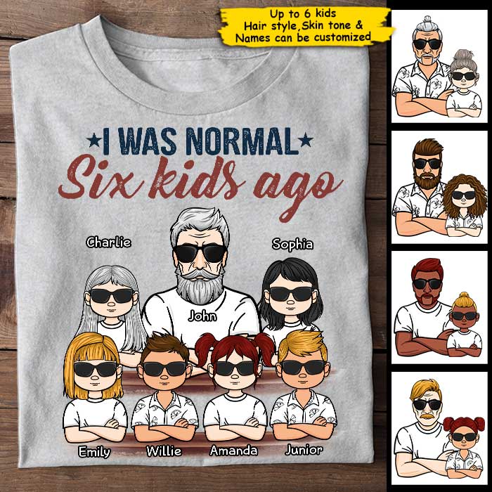 I Was Normal - Personalized Unisex T-Shirt For Dads, Grandpas