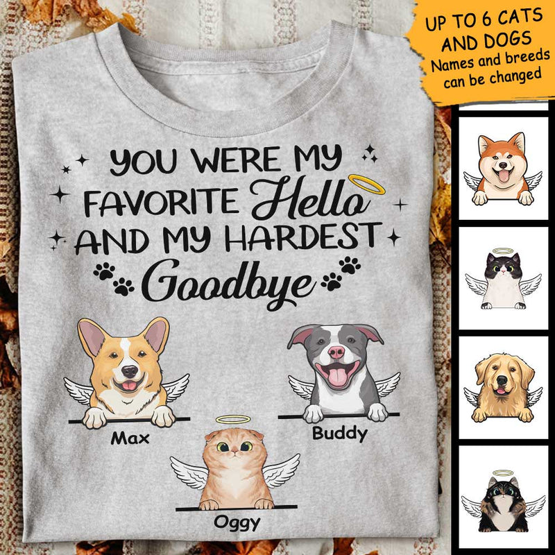 You Were My Favorite Hello And My Hardest Goodbye - Personalized Unisex T-Shirt