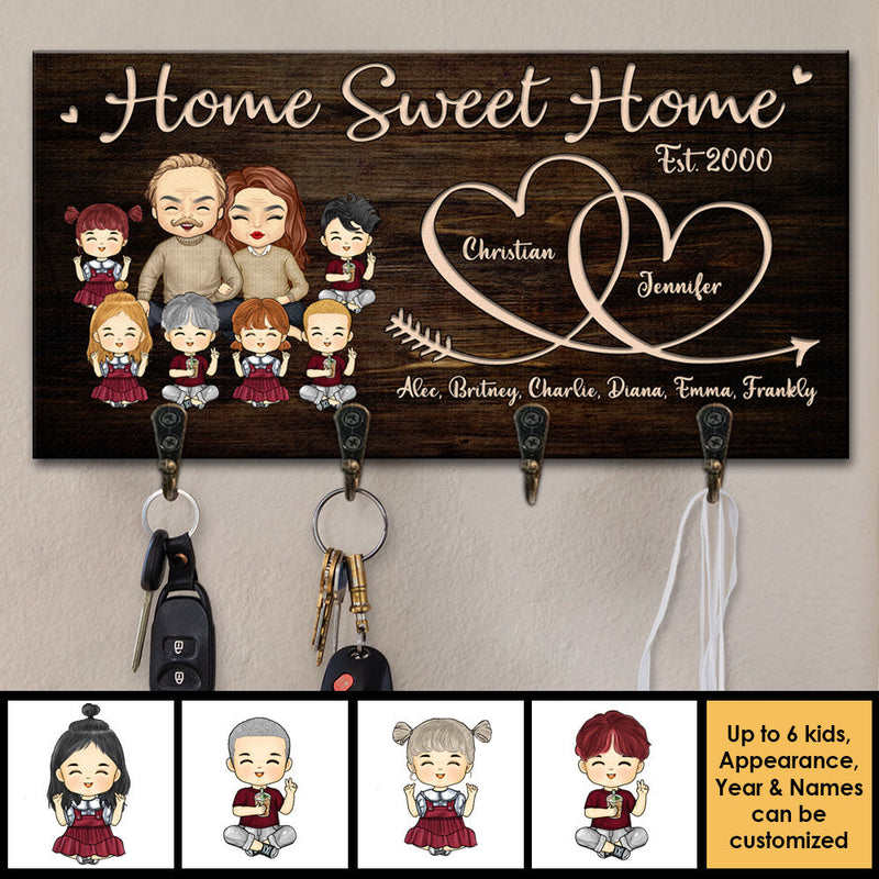 This Is Our Sweet Home - Personalized Key Hanger, Key Holder - Gift For Couples, Husband Wife