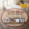Welcome To Our Home - Gift For Pet Lovers, Personalized Decorative Round Rug