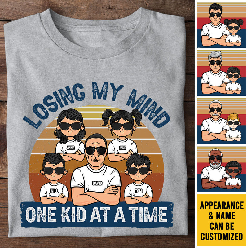 Losing My Mind One Kid At A Time - Personalized Unisex T-shirt, Hoodie - Gift For Dad