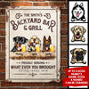 Family Backyard Bar & Grill - Funny Personalized Dog Metal Sign