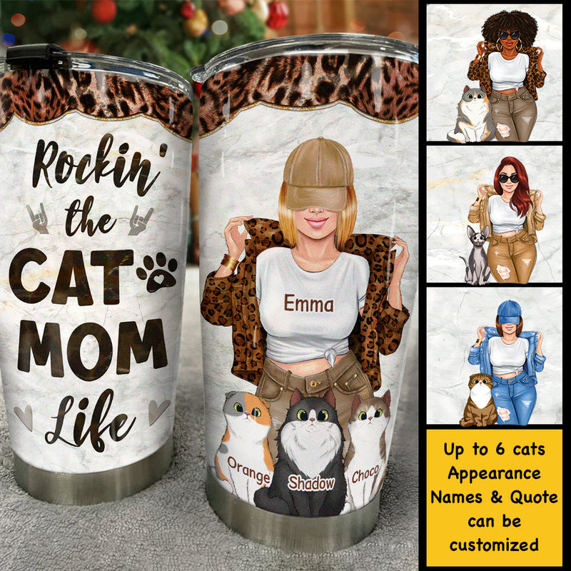 You Had Me At Meow - Gift For Cat Mom, Personalized Tumbler