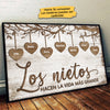 Los Nietos Hacen La Vida Más Grande - Personalized Horizontal Poster Spanish