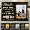 Look Right Beside You And We'll Be There - Personalized Horizontal Canvas