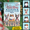 Welcome To Our Cat Home - 4th Of July Decoration - Personalized Flag
