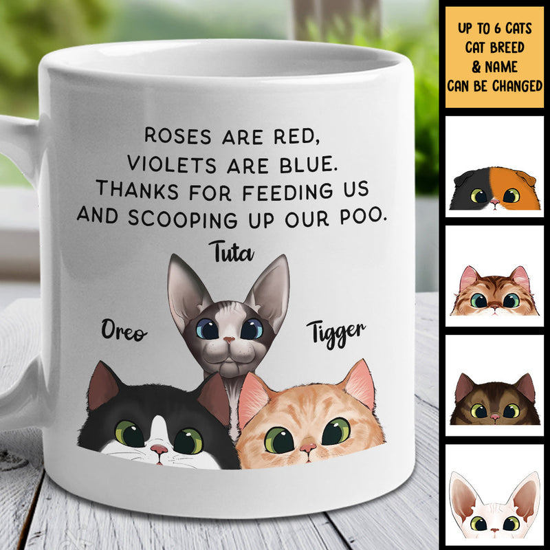 Violets Are Blue Thanks For Scooping Up Our Poo - Personalized Mug