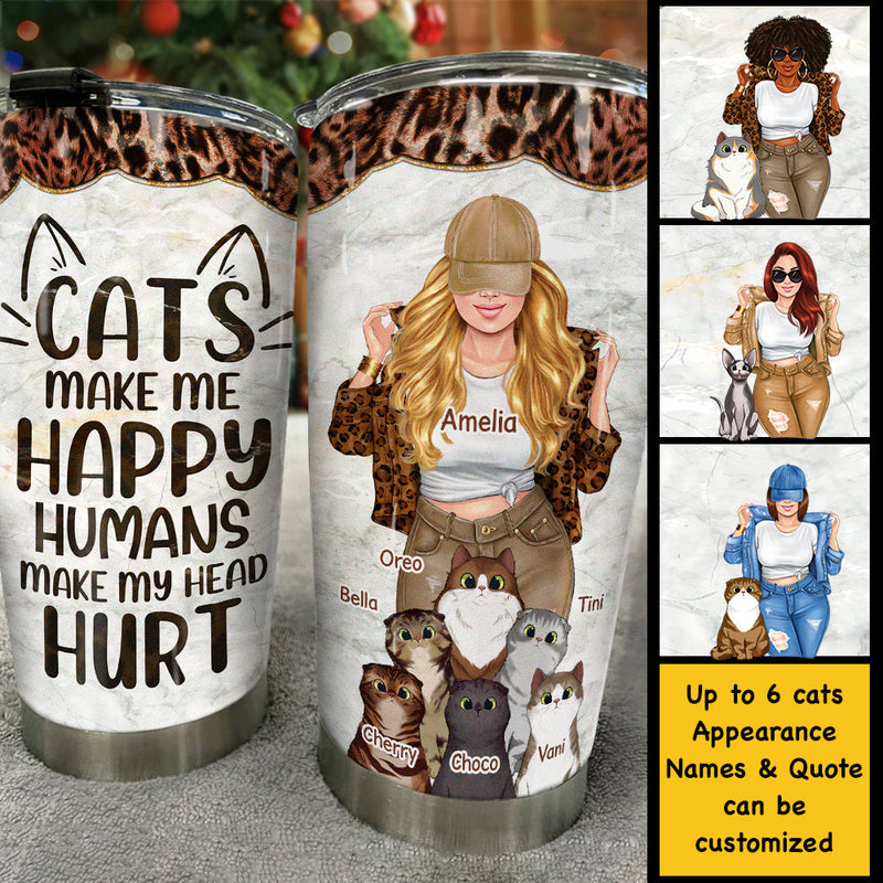 You Had Me At Meow - Gift For Cat Mom, Personalized Tumbler