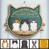 Ne Laissez Pas Sortir Les Chats Peu Importe Ce Qu'ils Vous Disent - Personalized Shaped Door Sign French