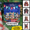America The Dog's House - 4th Of July Decoration - Personalized Dog Flag