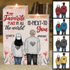 My Favorite Place In All The World Is Next To You - Gift For Couples - Personalized Candle Holder