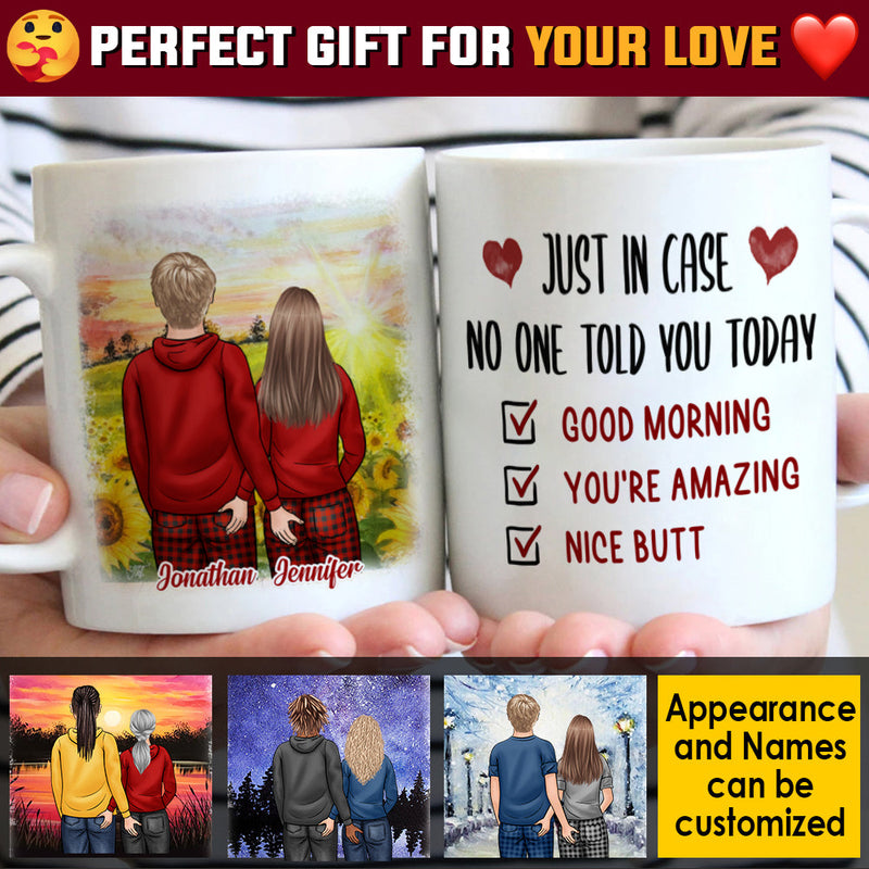Good Morning You Are Amazing - Gift For Couples, Personalized Mug