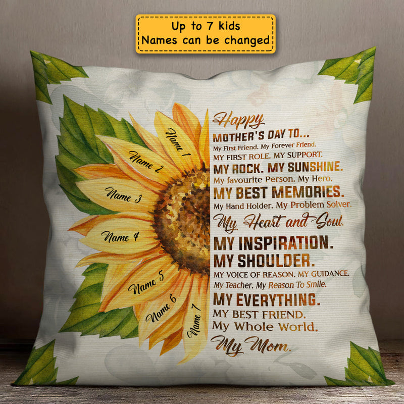 Happy Mother's Day To My Whole World - Gift For Mother's Day, Personalized Pillow (Insert Included)