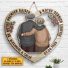 Couple Se Serrant Dans Ses Bras Depuisnotre Premier Baiserjusqu'ànotre Dernier Souffle - Gift For Couples, Husband Wife, Personalized Shaped Wood Sign French