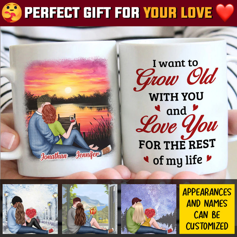 I Want To Grow Old With You - Gift For Couples, Personalized Mug