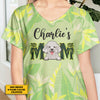 Dog Mom Life - Personalized V-Neck T-Shirt - Gift For Pet Lovers
