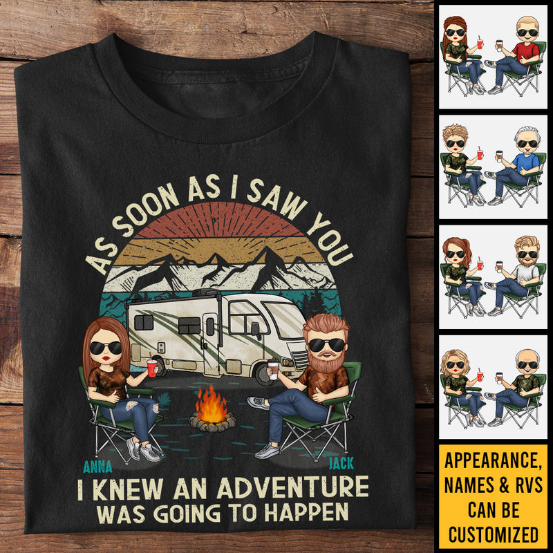 As Soon As I Saw You - Personalized Unisex T-shirt, Hoodie, Sweatshirt - Gift For Couple, Husband Wife, Anniversary, Engagement, Wedding, Marriage, Camping Gift