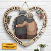 Abrazos De Pareja Desde El Primer Beso Hasta El Último Aliento - Gift For Couples, Husband Wife, Personalized Shaped Wood Sign Spanish