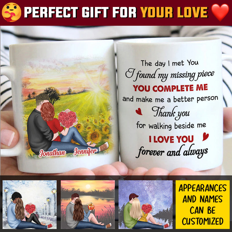 Thank You For Walking Beside Me - Gift For Couples, Personalized Mug