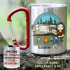 Some Girls Go Camping & Drink To Much - Personalized Carabiner Camping Mug - Gift For Camping Lovers