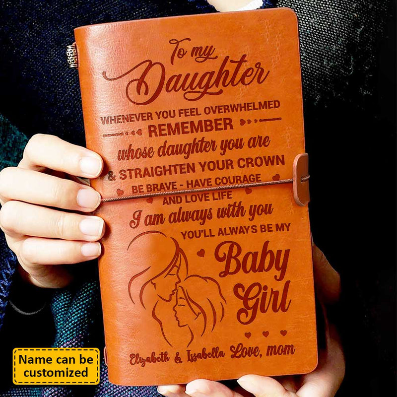 I'm Always With You - Personalized Vintage Journal - Gift For Daughter