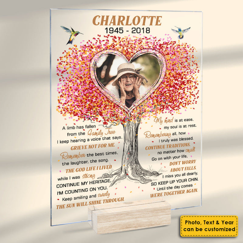 Until The Day Comes We’re Together Again - Upload Image - Personalized Acrylic Plaque
