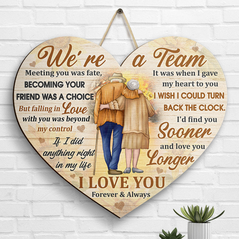 Falling In Love With You Was Beyond My Control - Gift For Couples, Husband Wife - Shaped Wood Sign