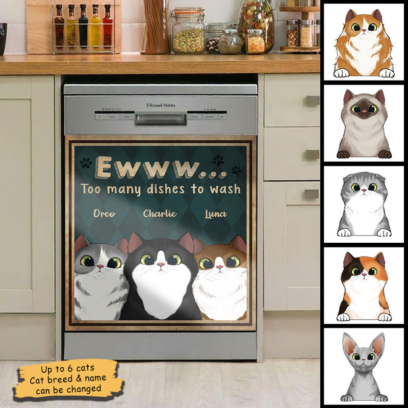 Too Many Dishes To Wash - Personalized Dishwasher Cover