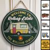 Welcome To Our Rolling Estate - Personalized Door Sign